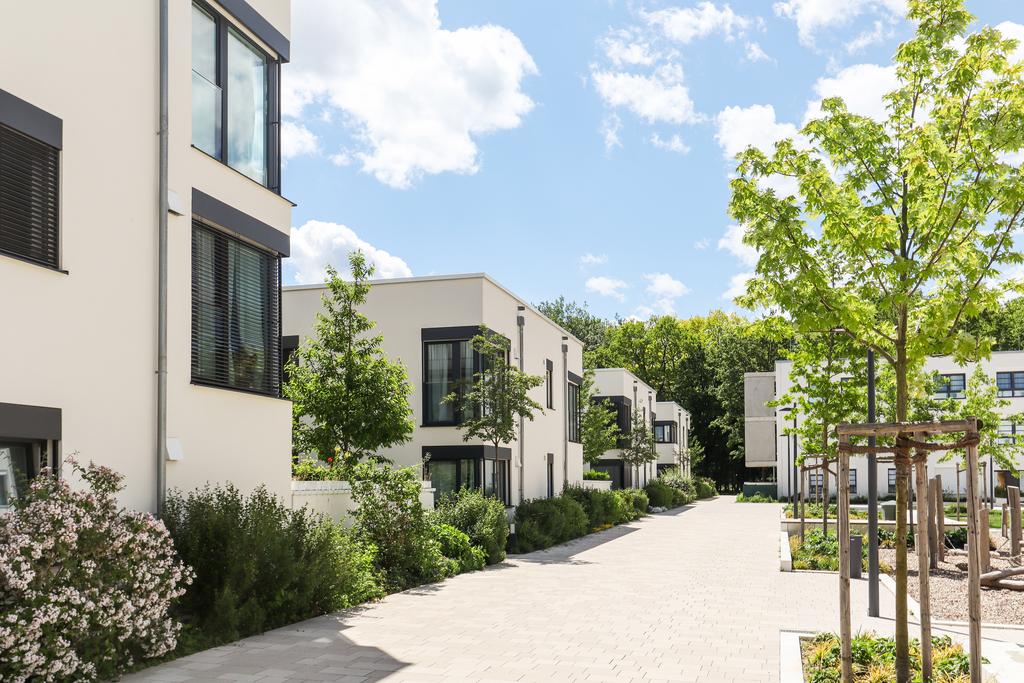 Wohnquartier mit zweigeschössigen Wohngebäuden