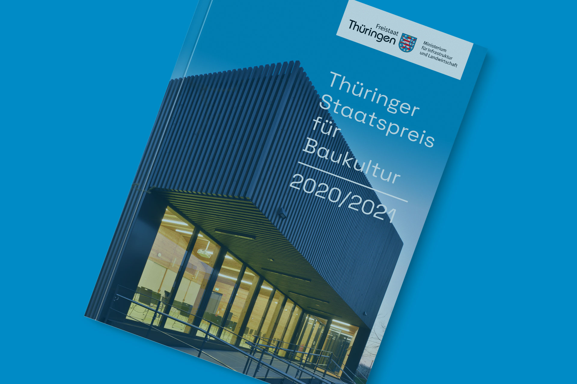 Ansicht der Broschüre zum Thüringer Staatspreis für Baukultur 2020 / 2021