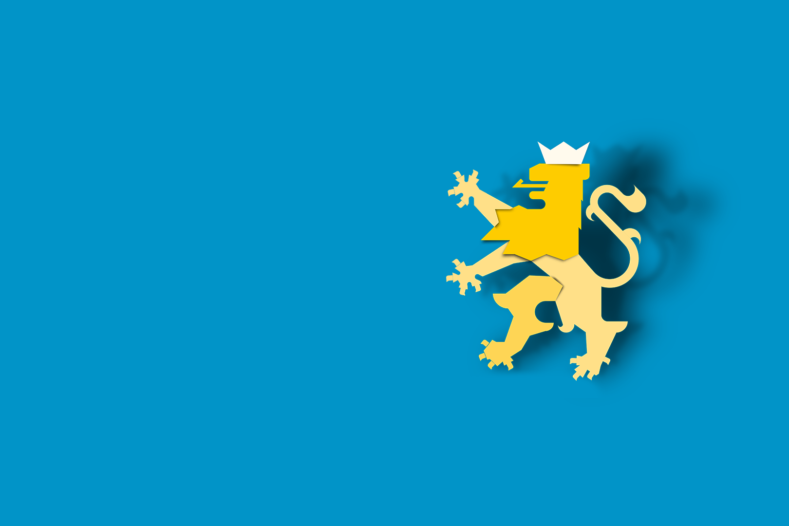 Wappen Löwe auf Blau