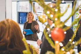Ministerin Karawanskij bei ihrer Ansprache