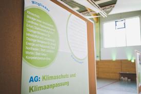 Plakat der Arbeitsgruppe Klimascutz und -anpassung