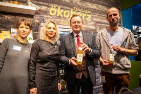 Ministerpräsident Ramelow und Ministerin Karawanskij am Stand des Thüringer Ökoherz e. V.