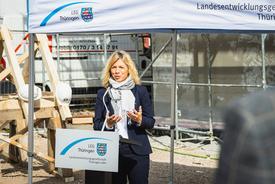 Ministerin Karawanskij bei Ihrem Grußwort