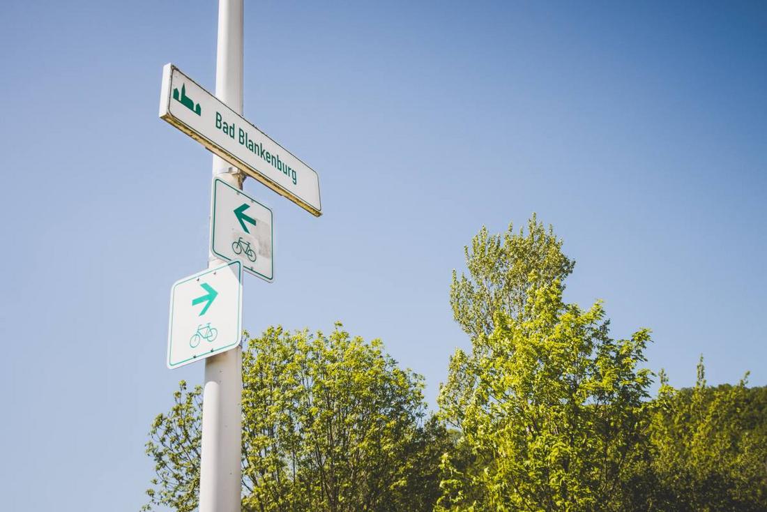 Radwegbeschilderung in Bad Blankenburg