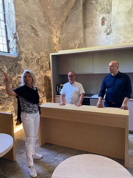 Ministerin Susanna Karawanskij informiert sich über wichtige Bauvorhaben der Stadt Ellrich. | Foto: K. Gerling-Zedler (TMIL)