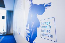 Schriftzug der Thüringer Charta für Rad- und Fußverkehr