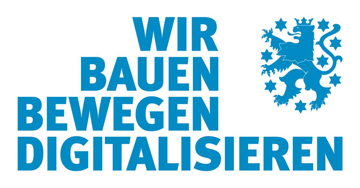 Logo mit Aufschrift: Wir bauen, bewegen, digitalisieren