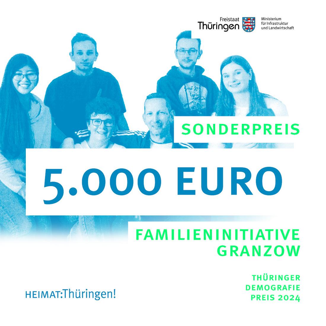 Sonderpreis des Thüringer Demografiepreises 2024: 5.000€ für die Familieninitiative Granzow für das Projekt "Paradies der Sinne"