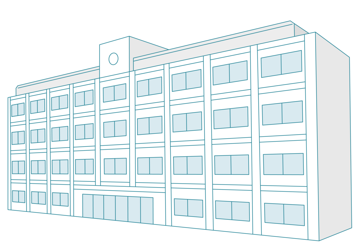 Stilisiertes Schulgebäude