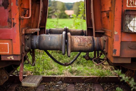 Verbindung zwischen zwei Güterwaggons